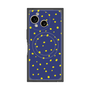 プレミアムスクエアケース with SnapMag［ Drawing Dot - Navy ］
