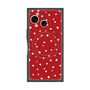 プレミアムスクエアケース with SnapMag［ Drawing Dot - Red ］