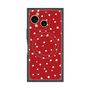 プレミアムスクエアケース with SnapMag［ Drawing Dot - Red ］