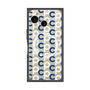 プレミアムスクエアケース with SnapMag［ オリジナル - CASEPLAYイニシャル総柄 - ネイビー ］