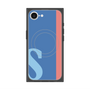 プレミアムスクエアケース with SnapMag［ オリジナル - initial color line - S blue ］