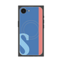プレミアムスクエアケース with SnapMag［ オリジナル - initial color line - S blue ］