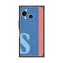 プレミアムスクエアケース with SnapMag［ オリジナル - initial color line - S blue ］