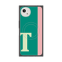 プレミアムスクエアケース with SnapMag［ オリジナル - initial color line - T green ］