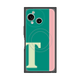 プレミアムスクエアケース with SnapMag［ オリジナル - initial color line - T green ］