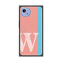 プレミアムスクエアケース with SnapMag［ オリジナル - initial color line - W pink ］