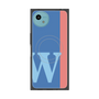 プレミアムスクエアケース with SnapMag［ オリジナル - initial color line - W blue ］