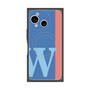 プレミアムスクエアケース with SnapMag［ オリジナル - initial color line - W blue ］