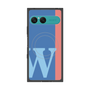 プレミアムスクエアケース with SnapMag［ オリジナル - initial color line - W blue ］