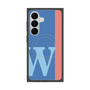 プレミアムスクエアケース with SnapMag［ オリジナル - initial color line - W blue ］
