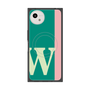 プレミアムスクエアケース with SnapMag［ オリジナル - initial color line - W green ］