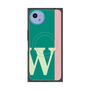 プレミアムスクエアケース with SnapMag［ オリジナル - initial color line - W green ］