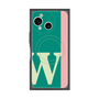 プレミアムスクエアケース with SnapMag［ オリジナル - initial color line - W green ］