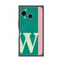 プレミアムスクエアケース with SnapMag［ オリジナル - initial color line - W green ］