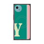 プレミアムスクエアケース with SnapMag［ オリジナル - initial color line - Y green ］