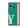 プレミアムスクエアケース with SnapMag［ オリジナル - initial color line - Y green ］