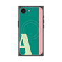 プレミアムスクエアケース with SnapMag［ オリジナル - initial color line - A green ］