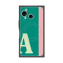 プレミアムスクエアケース with SnapMag［ オリジナル - initial color line - A green ］