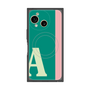 プレミアムスクエアケース with SnapMag［ オリジナル - initial color line - A green ］