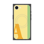 プレミアムスクエアケース with SnapMag［ オリジナル - initial color line - A yellow ］