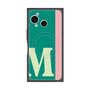プレミアムスクエアケース with SnapMag［ オリジナル - initial color line - M green ］