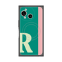 プレミアムスクエアケース with SnapMag［ オリジナル - initial color line - R green ］
