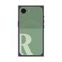 プレミアムスクエアケース with SnapMag［ オリジナル - initial two tone - R green ］