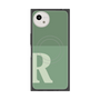 プレミアムスクエアケース with SnapMag［ オリジナル - initial two tone - R green ］