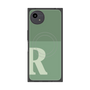 プレミアムスクエアケース with SnapMag［ オリジナル - initial two tone - R green ］