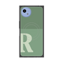 プレミアムスクエアケース with SnapMag［ オリジナル - initial two tone - R green ］