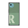 プレミアムスクエアケース with SnapMag［ オリジナル - initial two tone - R green ］