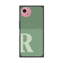 プレミアムスクエアケース with SnapMag［ オリジナル - initial two tone - R green ］