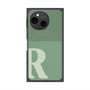 プレミアムスクエアケース with SnapMag［ オリジナル - initial two tone - R green ］