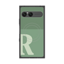 プレミアムスクエアケース with SnapMag［ オリジナル - initial two tone - R green ］