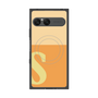 プレミアムスクエアケース with SnapMag［ オリジナル - initial two tone - S orange ］