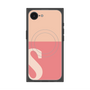 プレミアムスクエアケース with SnapMag［ オリジナル - initial two tone - S pink ］