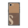 プレミアムスクエアケース with SnapMag［ オリジナル - initial two tone - S brown ］