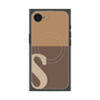 プレミアムスクエアケース with SnapMag［ オリジナル - initial two tone - S brown ］