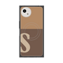 プレミアムスクエアケース with SnapMag［ オリジナル - initial two tone - S brown ］