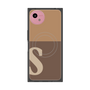 プレミアムスクエアケース with SnapMag［ オリジナル - initial two tone - S brown ］