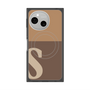 プレミアムスクエアケース with SnapMag［ オリジナル - initial two tone - S brown ］