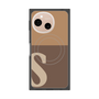 プレミアムスクエアケース with SnapMag［ オリジナル - initial two tone - S brown ］