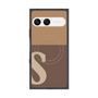 プレミアムスクエアケース with SnapMag［ オリジナル - initial two tone - S brown ］