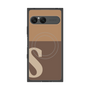 プレミアムスクエアケース with SnapMag［ オリジナル - initial two tone - S brown ］