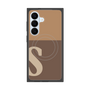 プレミアムスクエアケース with SnapMag［ オリジナル - initial two tone - S brown ］