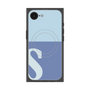 プレミアムスクエアケース with SnapMag［ オリジナル - initial two tone - S blue ］