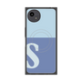 プレミアムスクエアケース with SnapMag［ オリジナル - initial two tone - S blue ］
