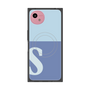 プレミアムスクエアケース with SnapMag［ オリジナル - initial two tone - S blue ］