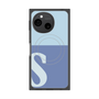 プレミアムスクエアケース with SnapMag［ オリジナル - initial two tone - S blue ］