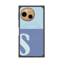 プレミアムスクエアケース with SnapMag［ オリジナル - initial two tone - S blue ］